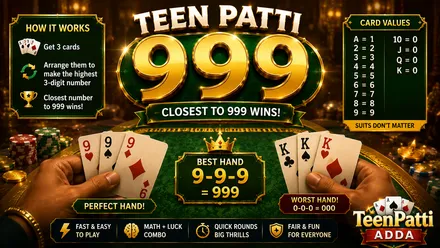 Teen Patti 999 — 999 के सबसे करीब Math Variant (2026)
