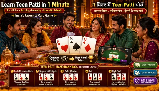 How to Play Teen Patti — Step-by-Step Rules for Beginners (2026)